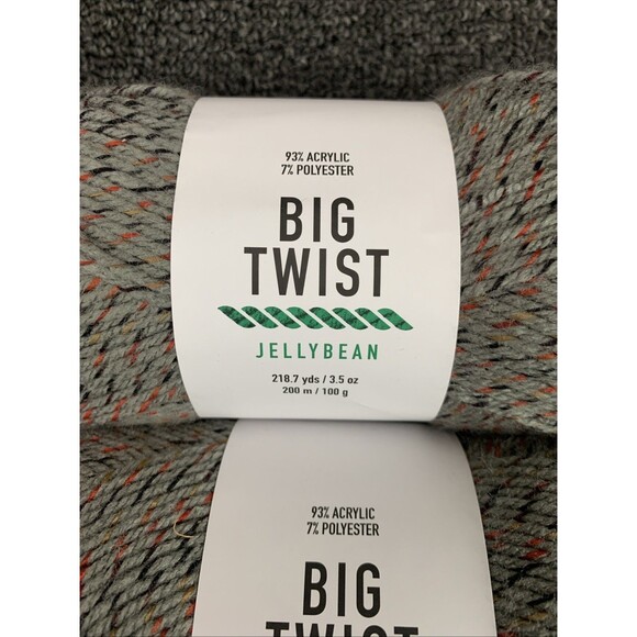 Lot Of 2 Big Twist Jellybean, Colorway Rock Candy, NEW 218.7yds Ea, 3.5oz - Picture 2 of 5